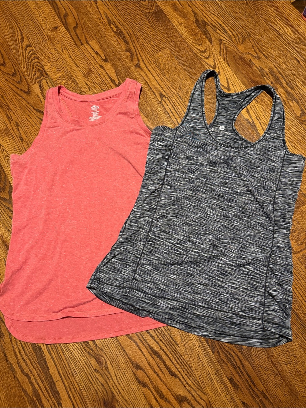 Red Athletic Works & Black 90 Degree Tank Tops Large